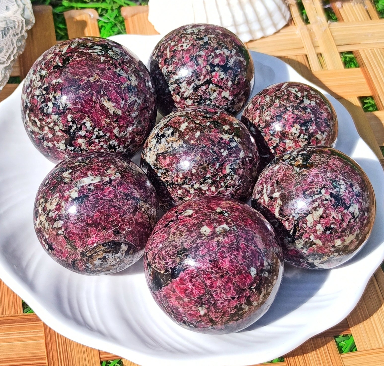 Natural Eudialyte Sphere – Emotional Healing Crystal