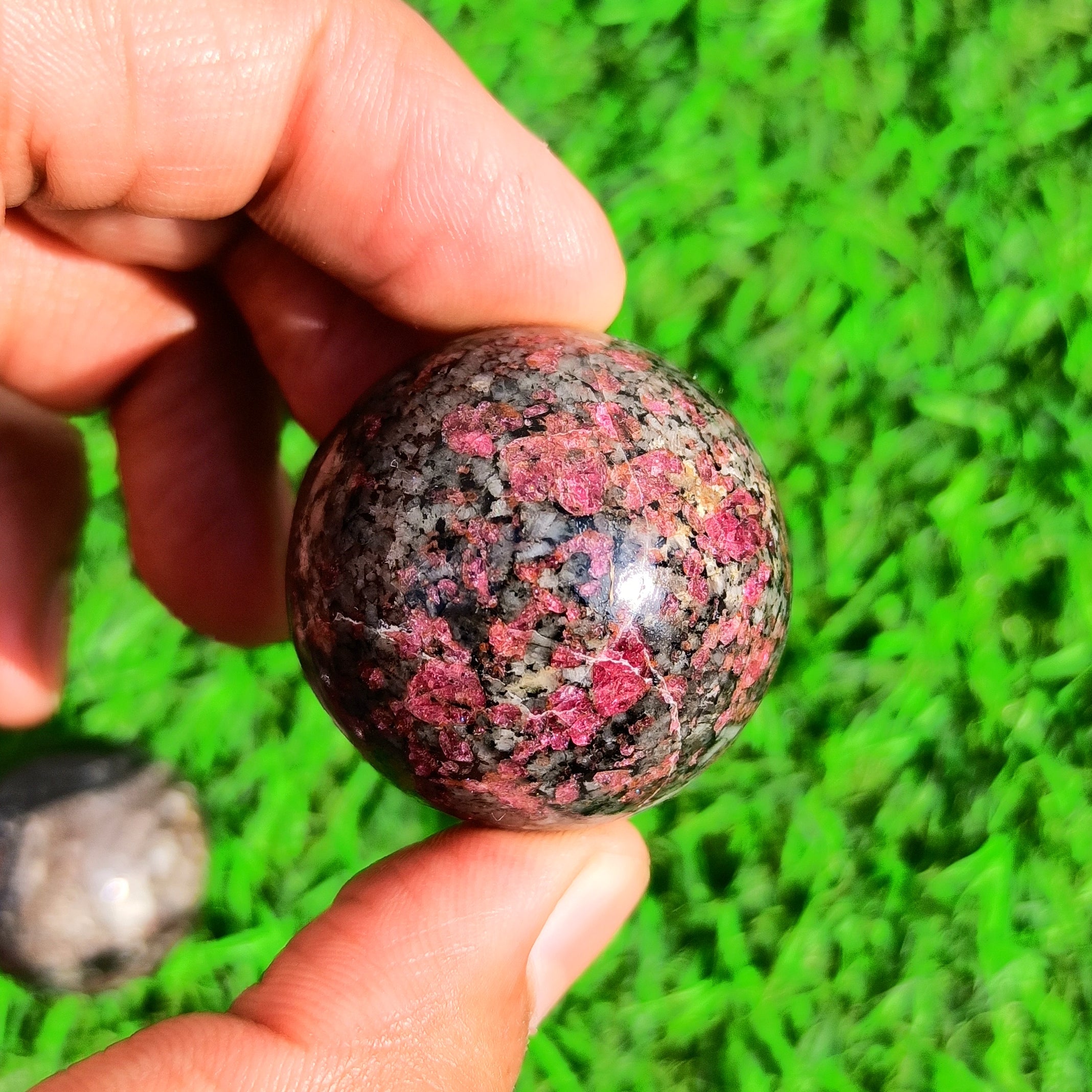 Natural Eudialyte Sphere – Emotional Healing Crystal