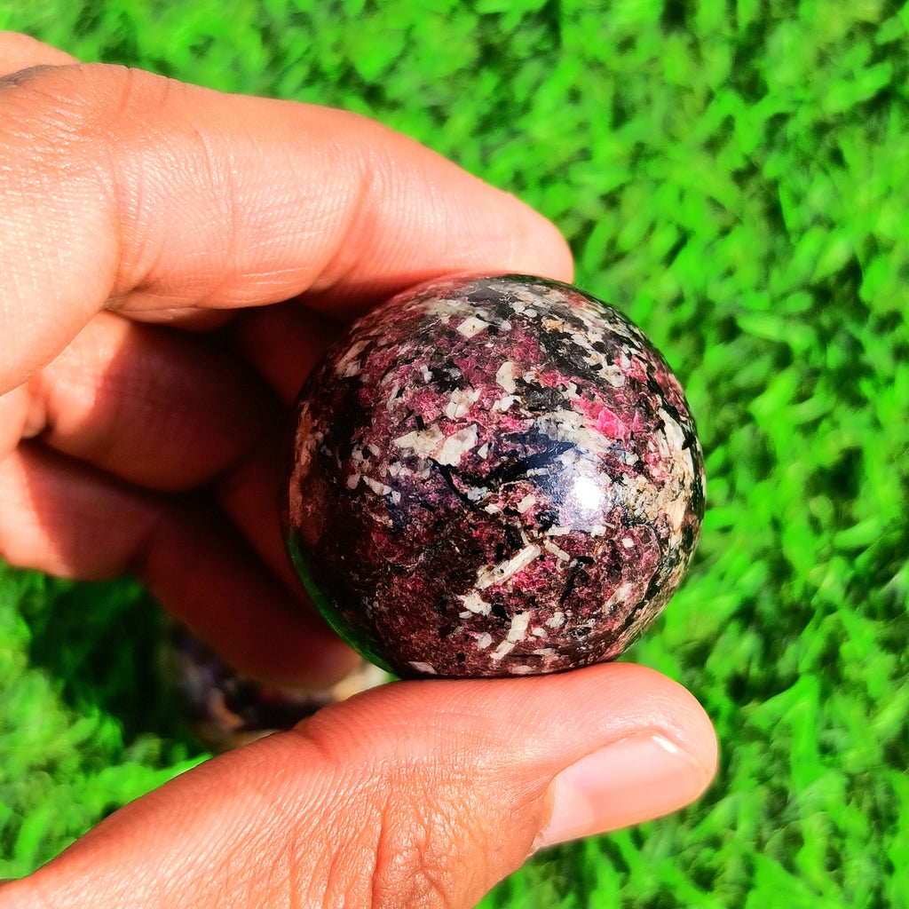 Natural Eudialyte Sphere – Emotional Healing Crystal