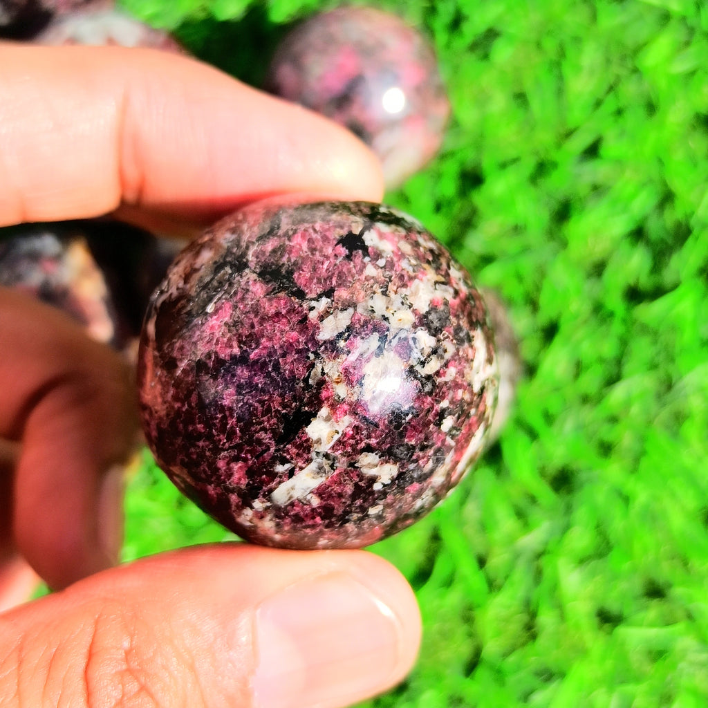 Natural Eudialyte Sphere – Emotional Healing Crystal