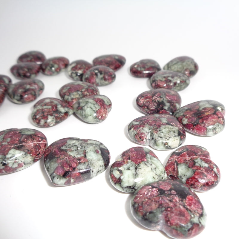 Natural Eudialyte Heart – Emotional Healing Crystal