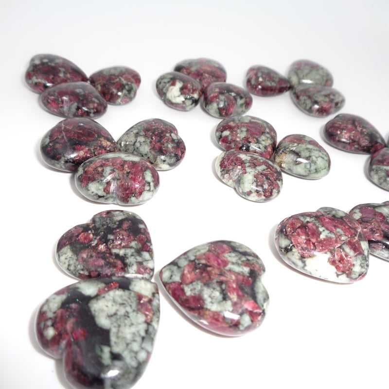Natural Eudialyte Heart – Emotional Healing Crystal